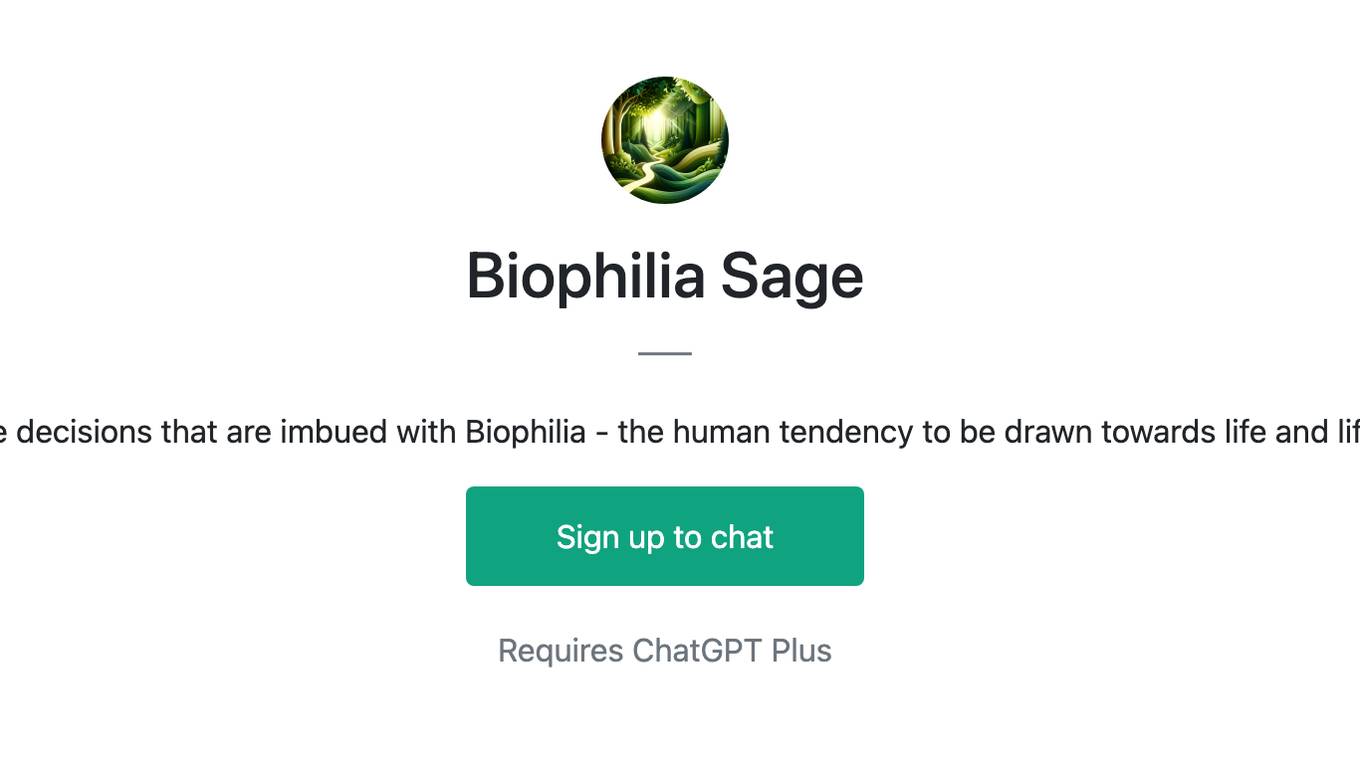 Biophilia Sage Screenshot