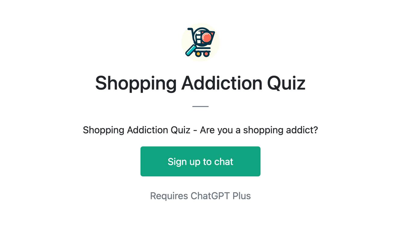 Shopping Addiction Quiz Screenshot