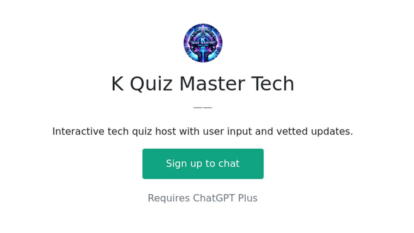 K Quiz Master Tech Screenshot