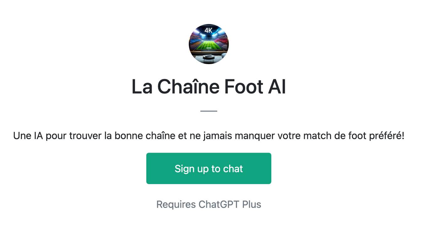 La Chaîne Foot AI Screenshot