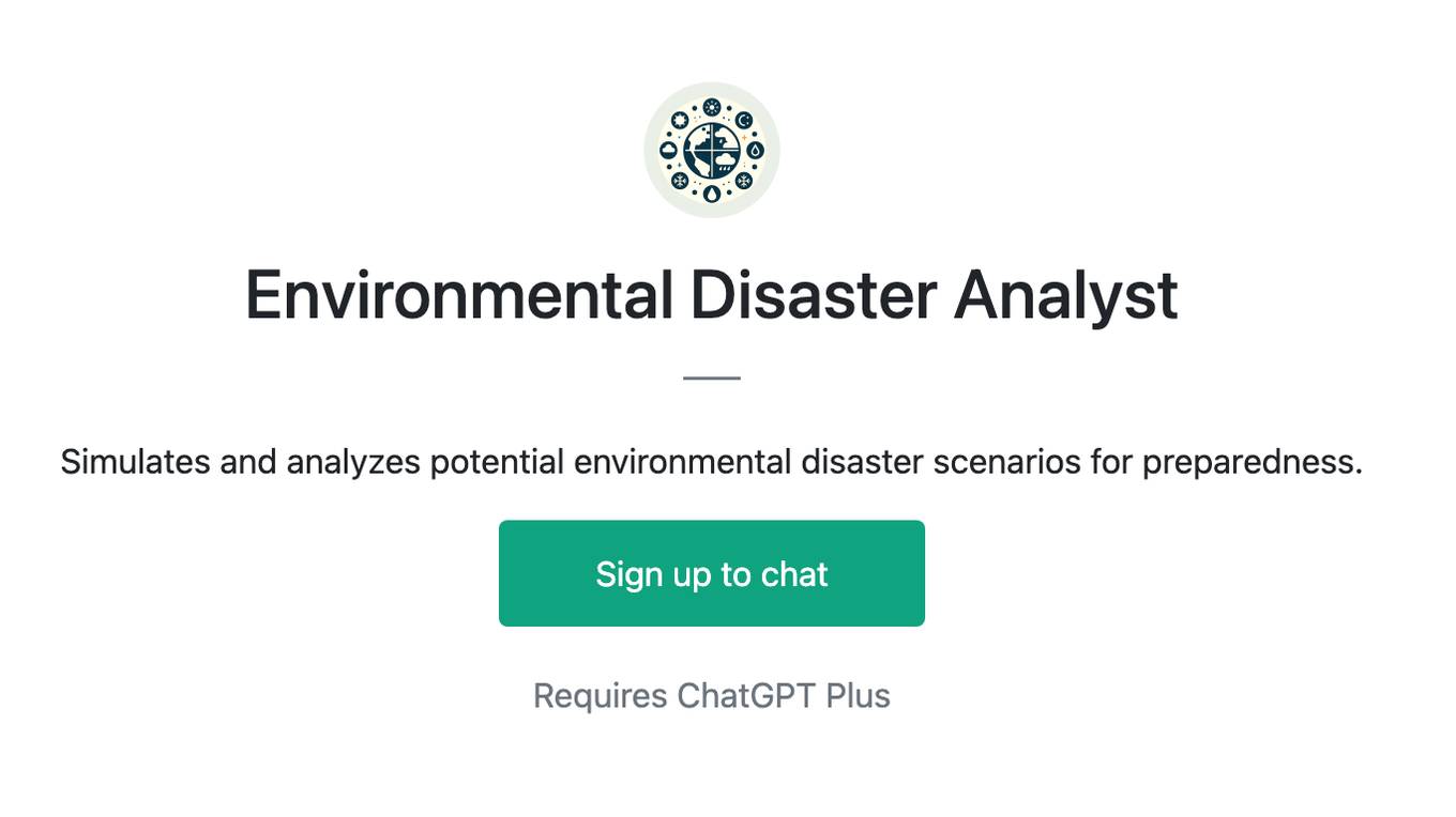 Environmental Disaster Analyst Screenshot