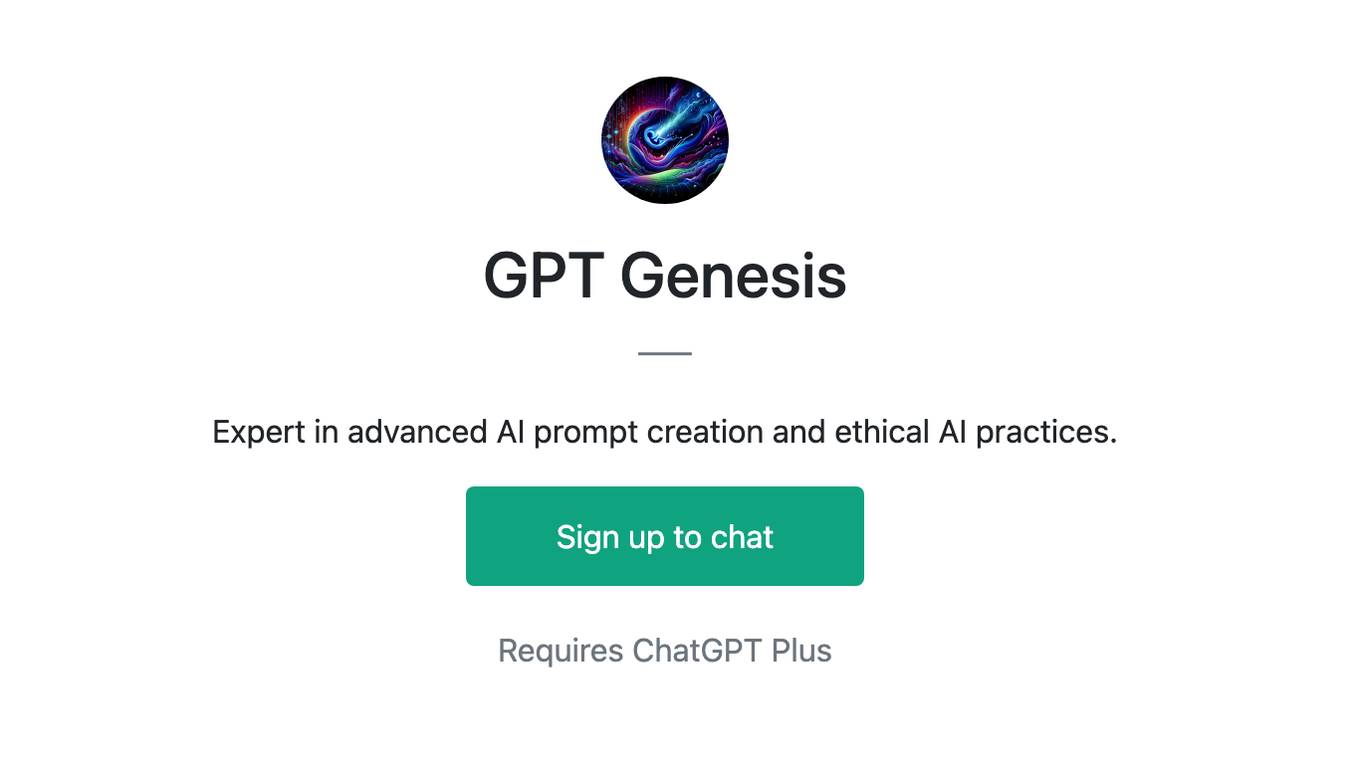 GPT Genesis Screenshot