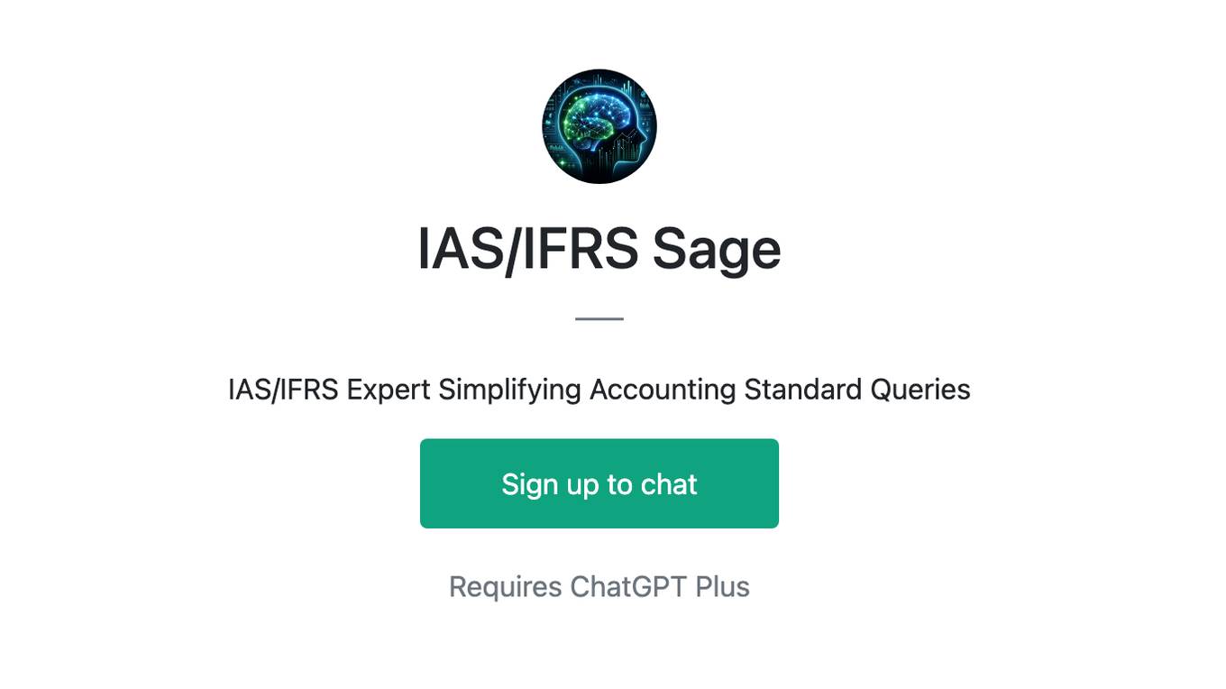 IAS/IFRS Sage Screenshot