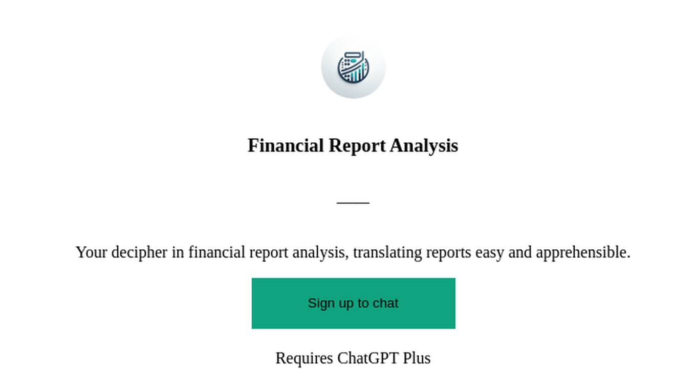 Financial Report Analysis Screenshot