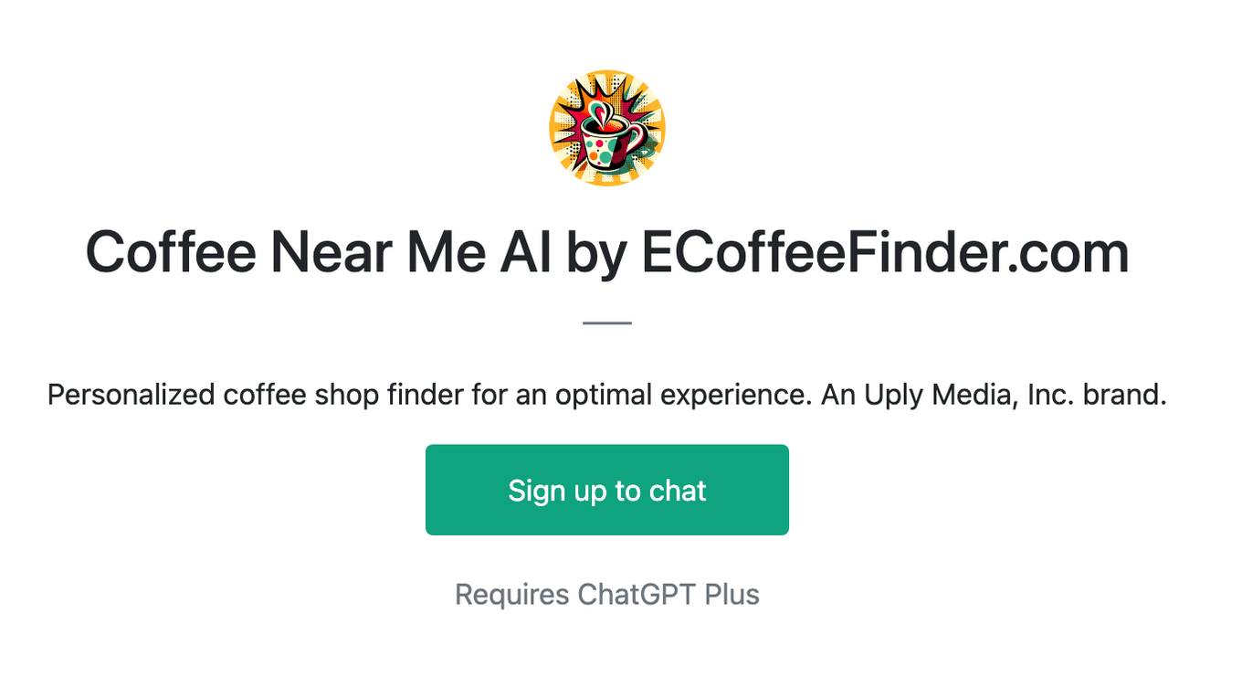 Coffee Near Me AI by ECoffeeFinder.com Screenshot