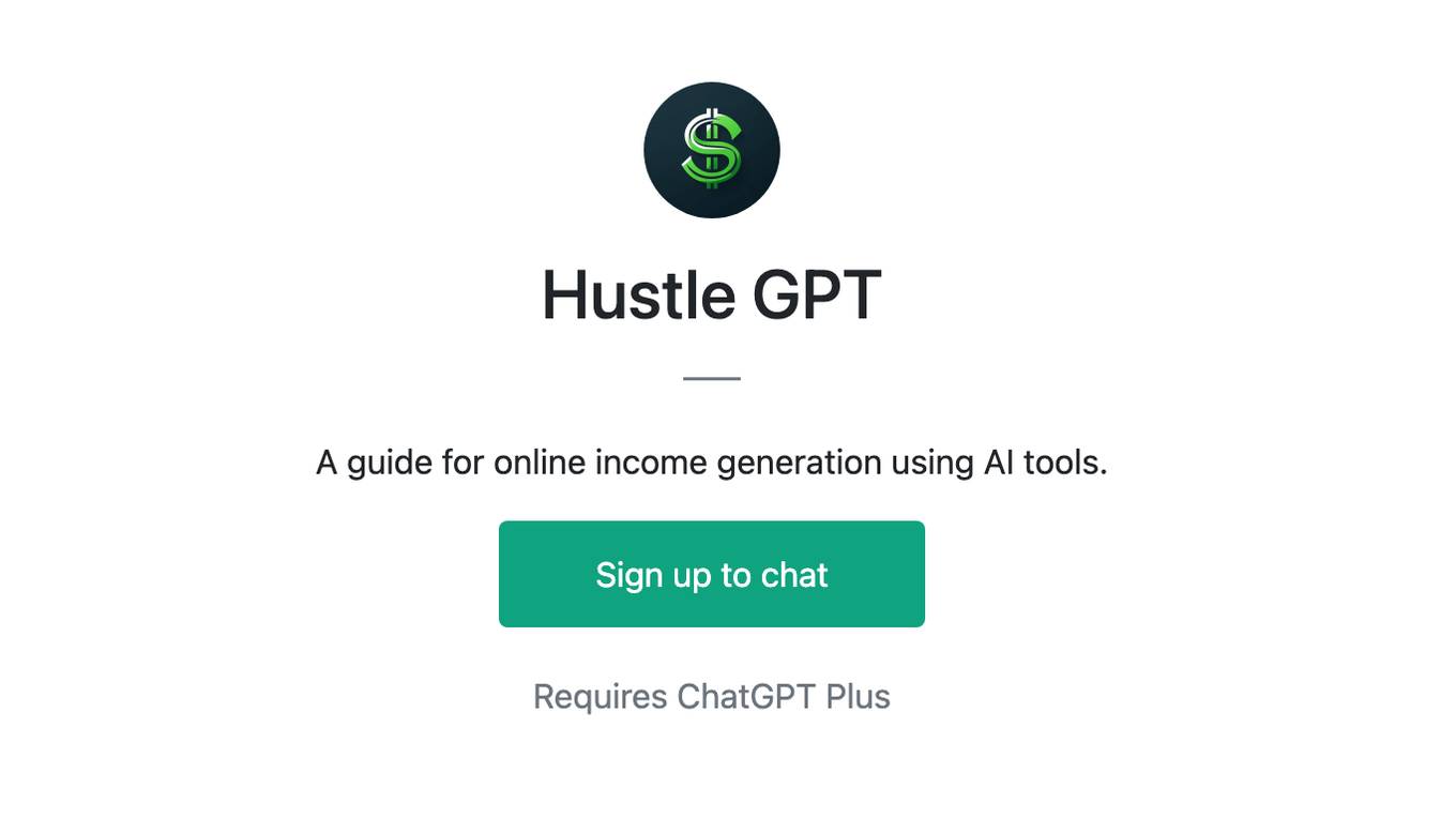 Hustle GPT Screenshot