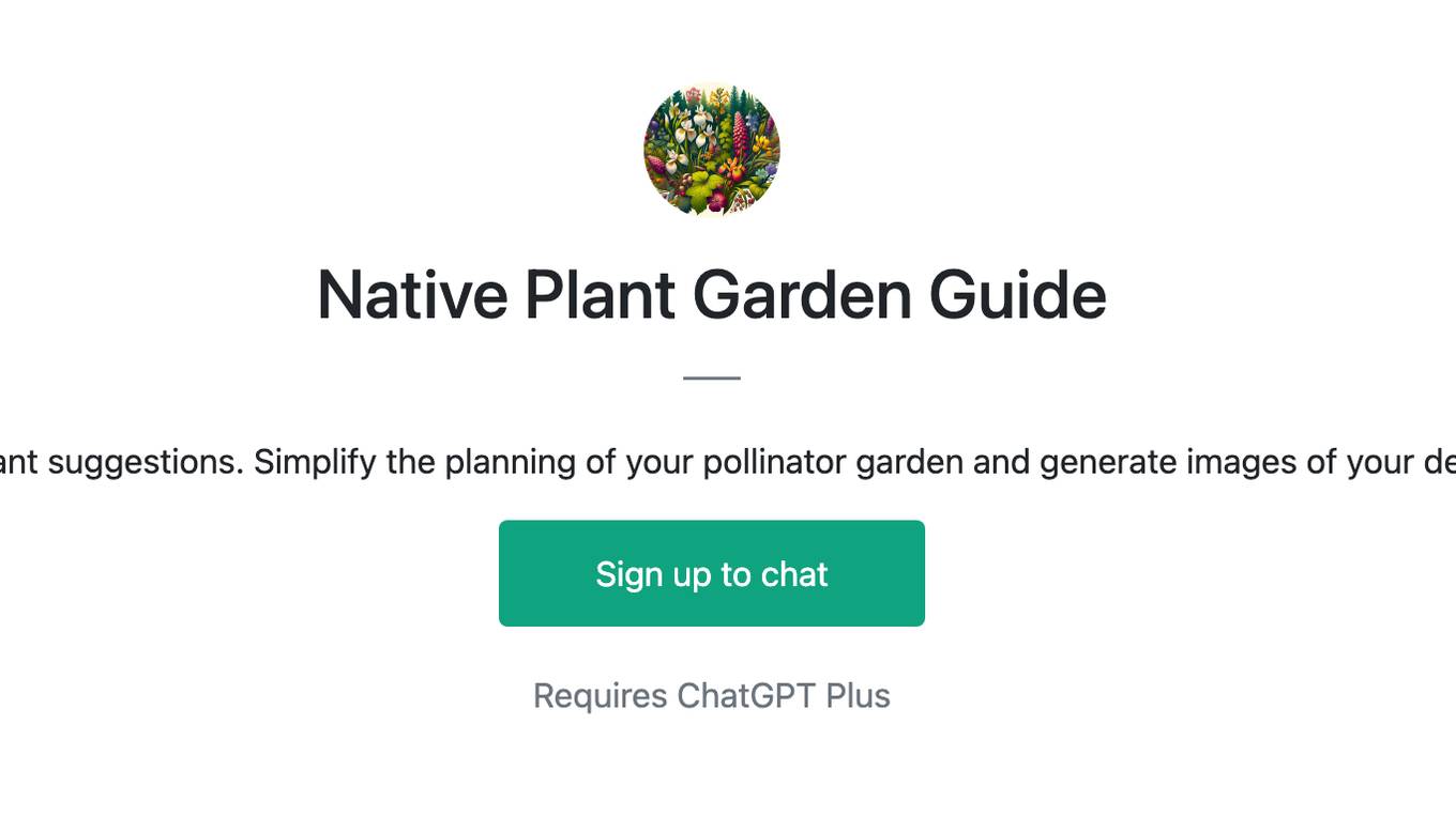 Native Plant Garden Guide Screenshot