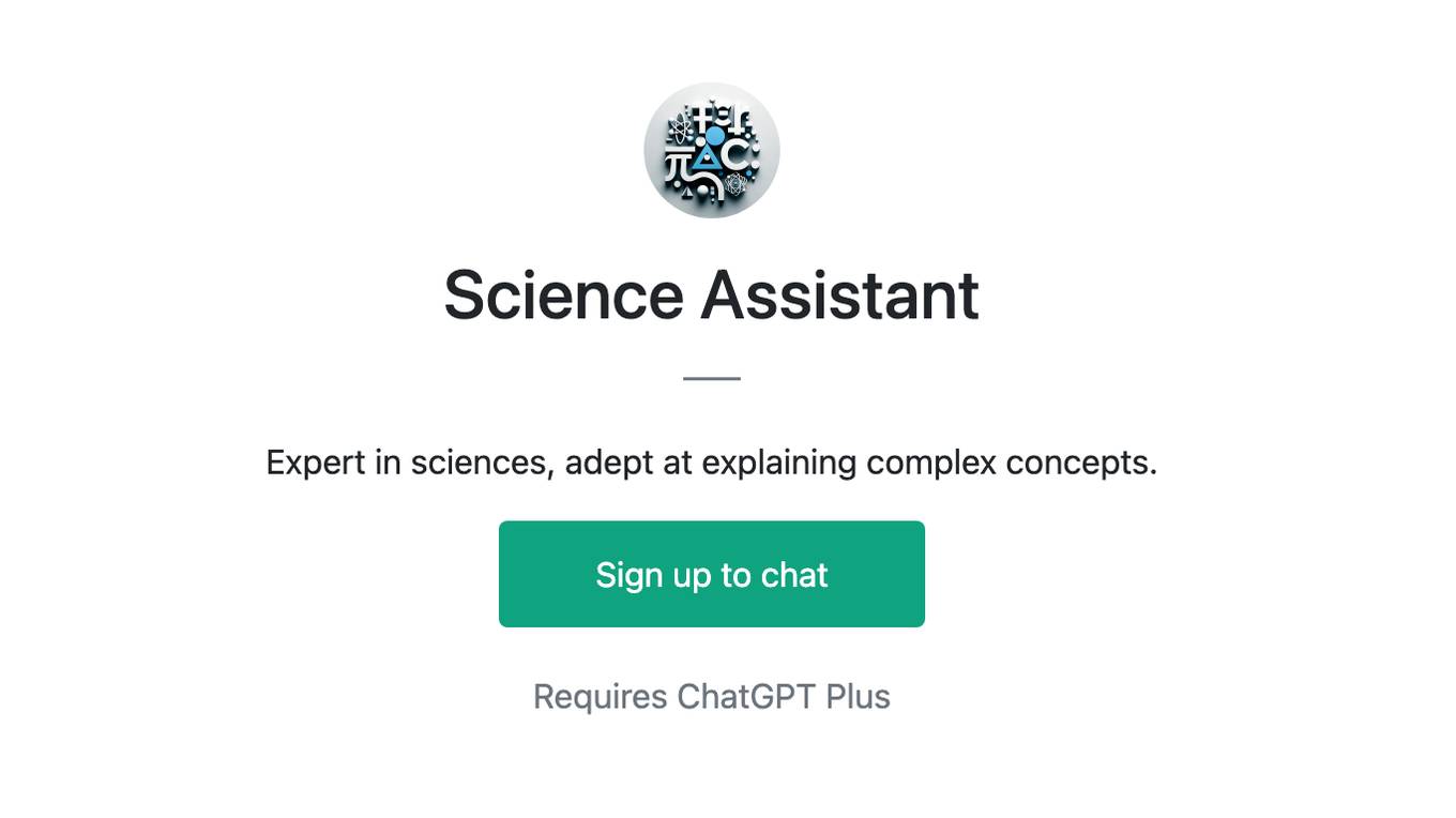 Science Assistant Screenshot