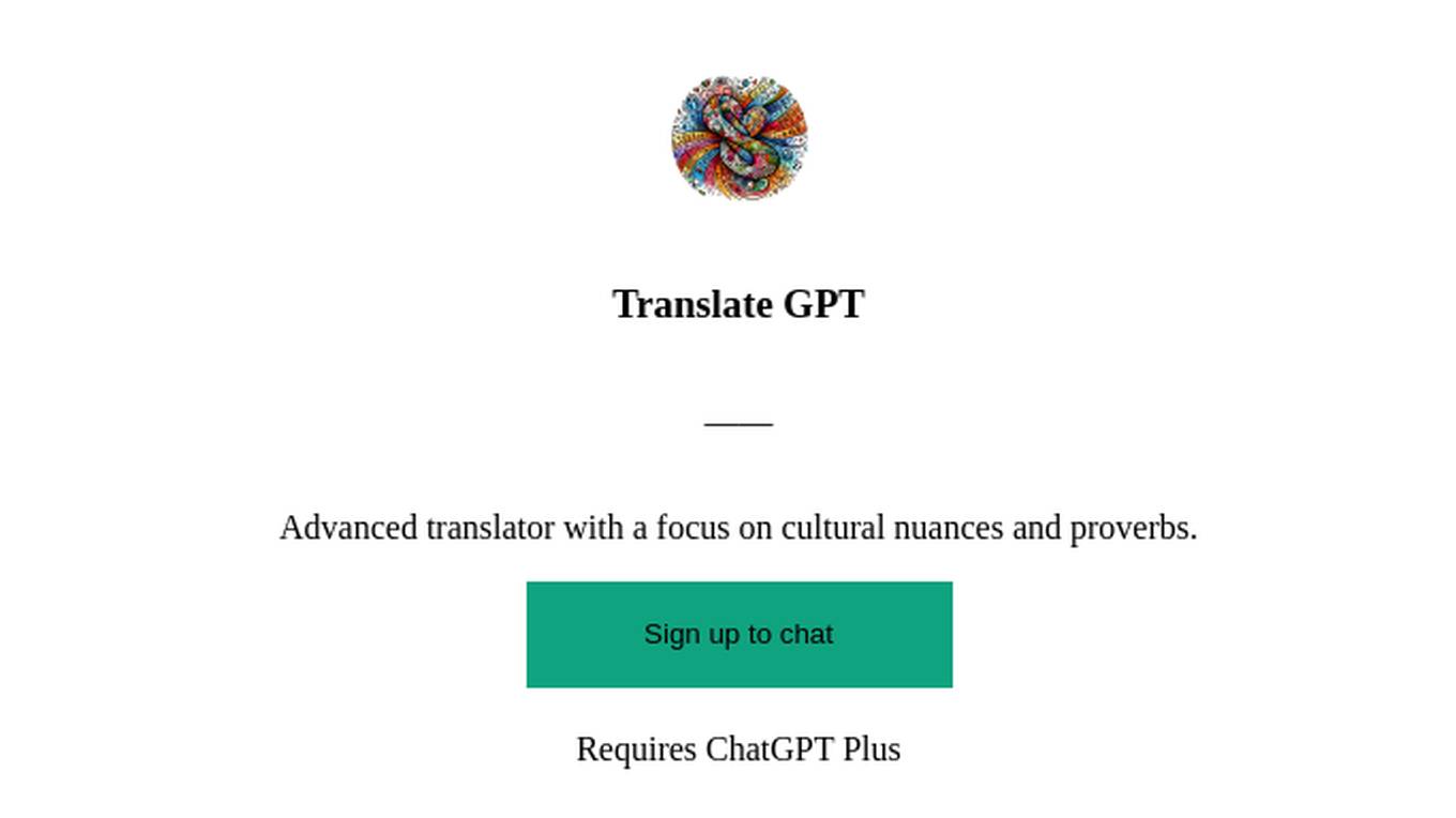 Translate GPT Screenshot