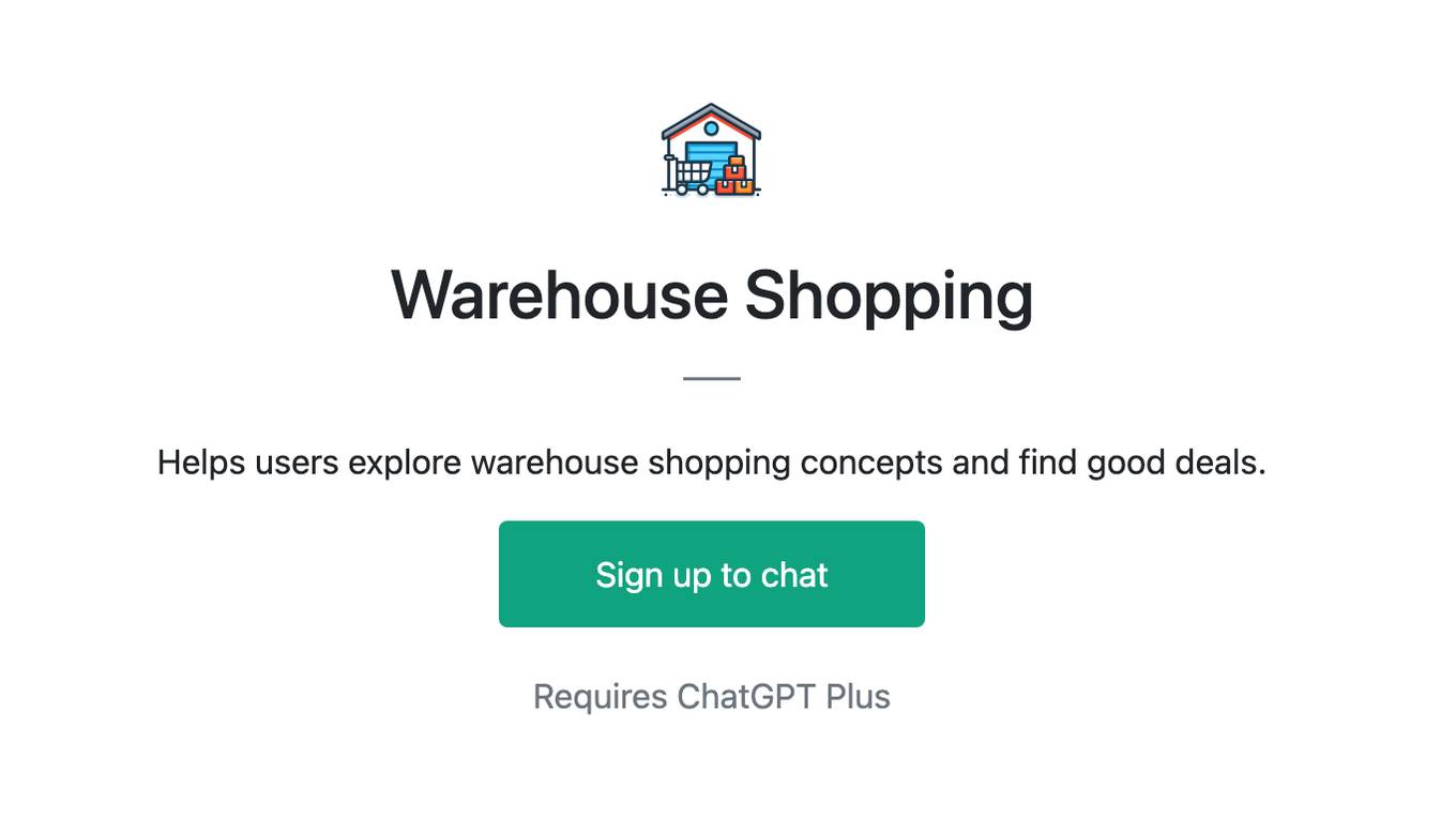 Warehouse Shopping Screenshot