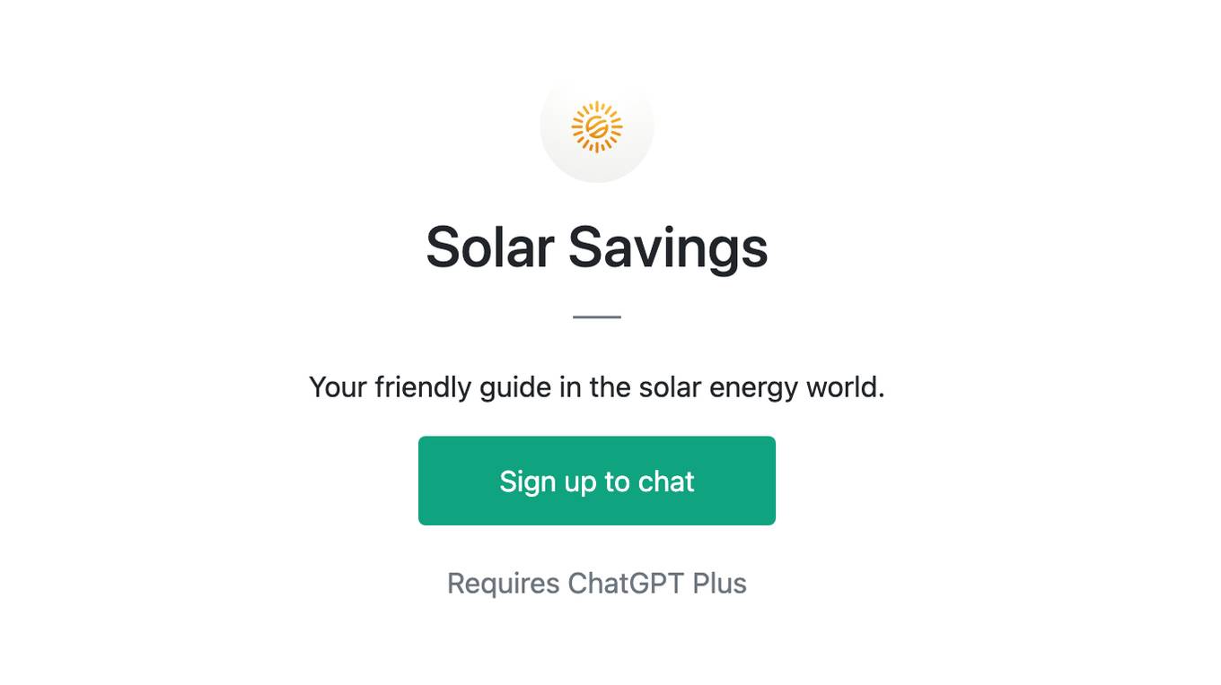 Solar Savings Screenshot