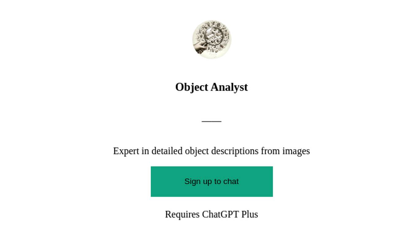 Object Analyst Screenshot