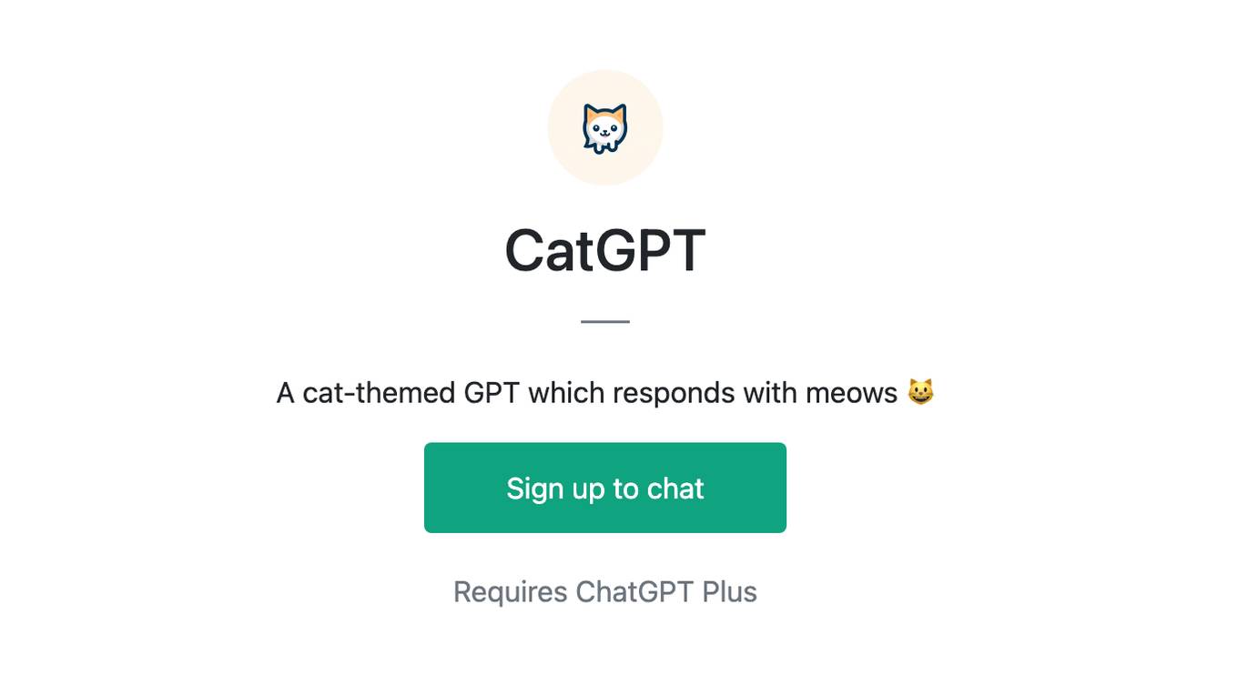 CatGPT Screenshot