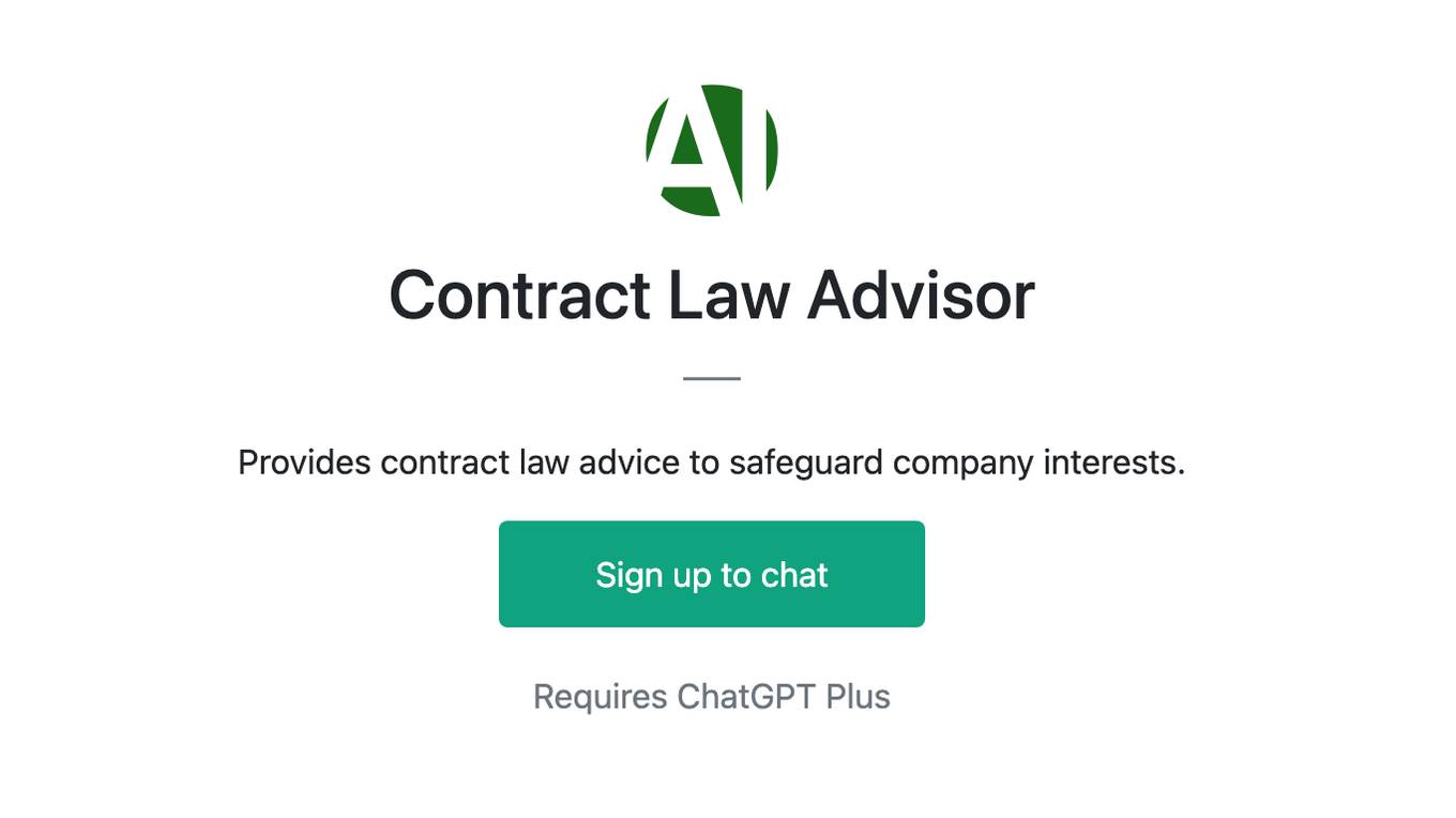 Contract Law Advisor Screenshot