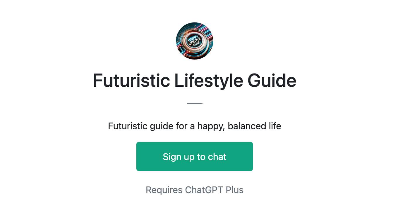 Futuristic Lifestyle Guide Screenshot