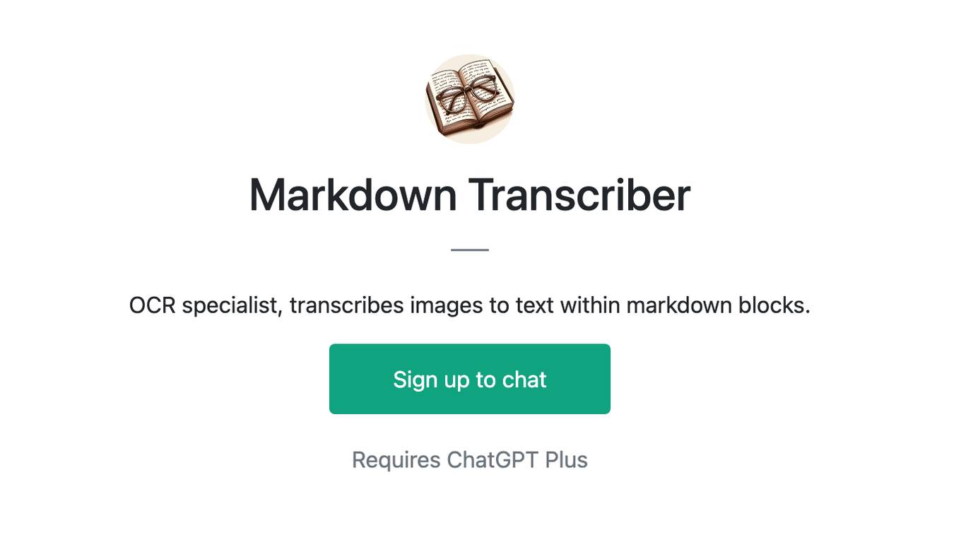 Markdown Transcriber Screenshot