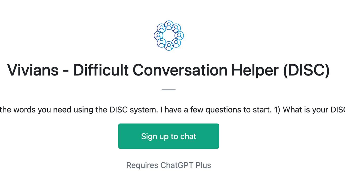 Vivians - Difficult Conversation Helper (DISC) Screenshot