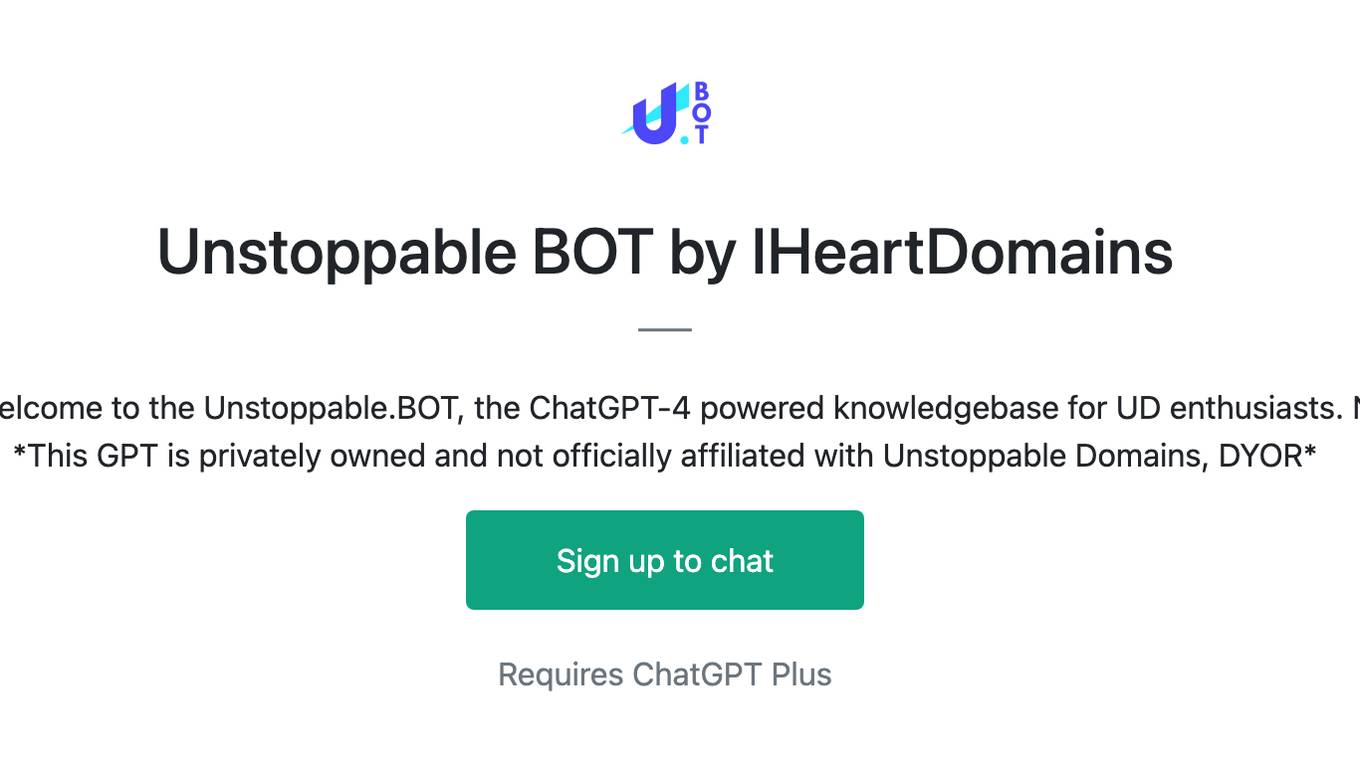 Unstoppable BOT by IHeartDomains Screenshot