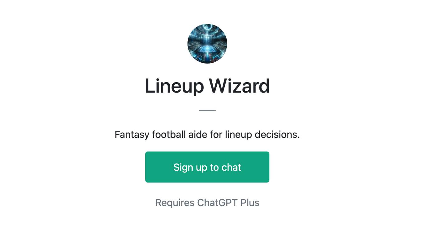 Lineup Wizard Screenshot