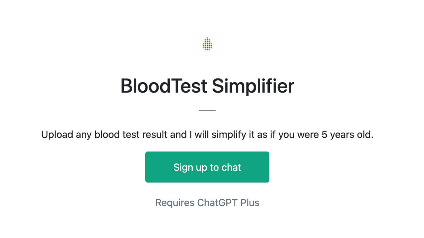 BloodTest Simplifier Screenshot