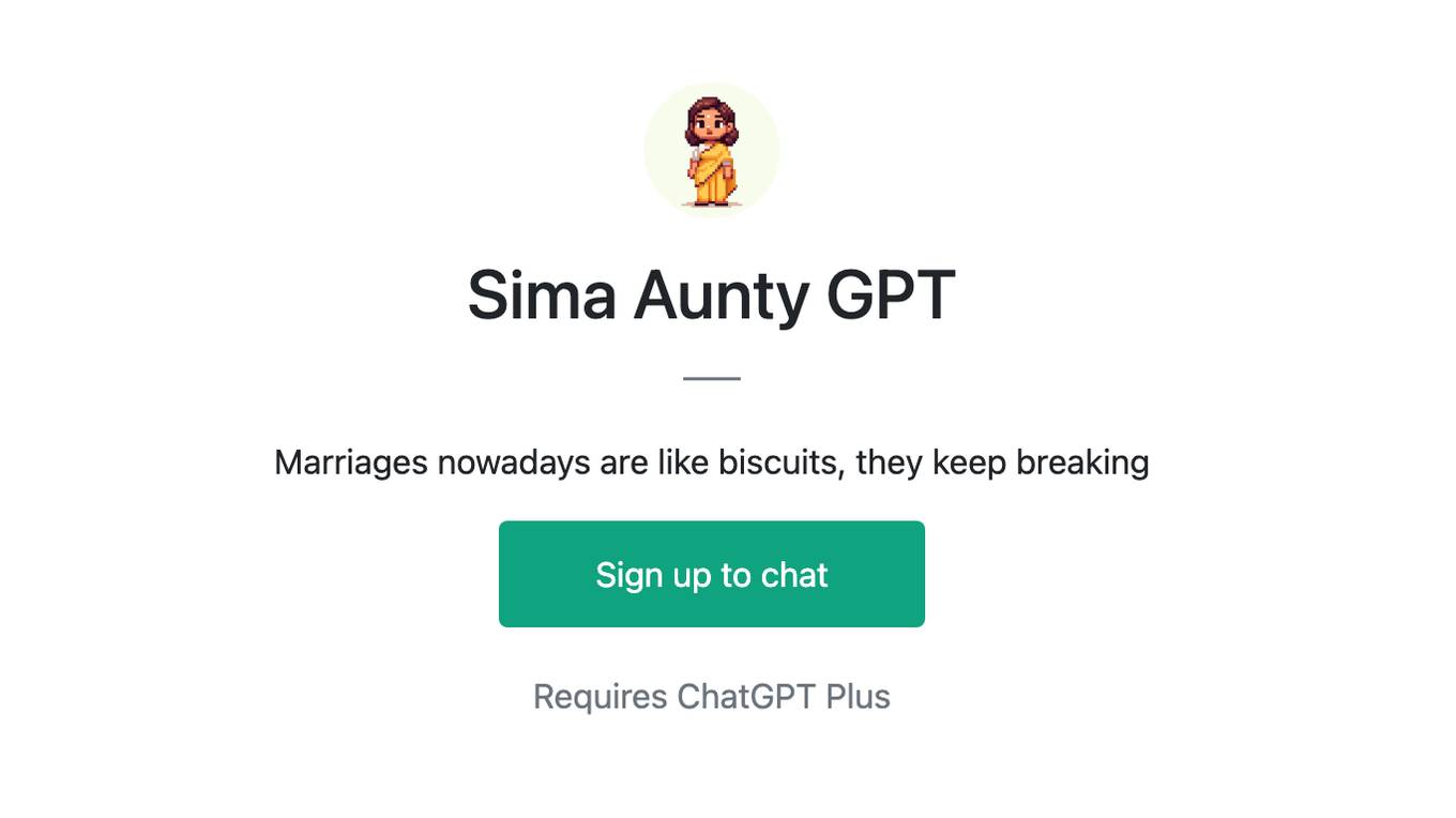 Sima Aunty GPT Screenshot