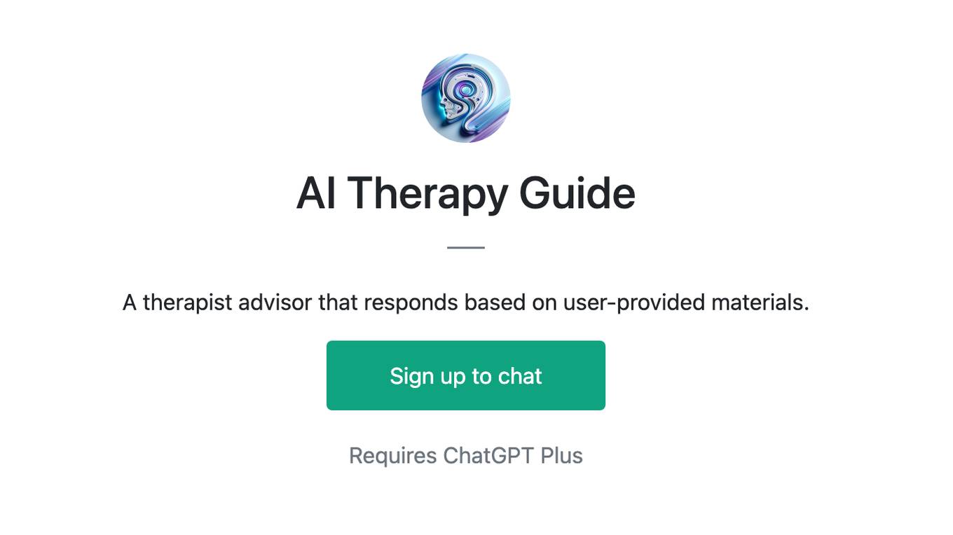 AI Therapy Guide Screenshot