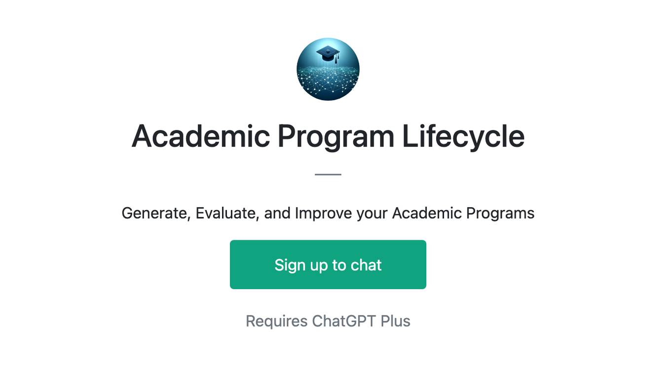 Academic Program Lifecycle Screenshot