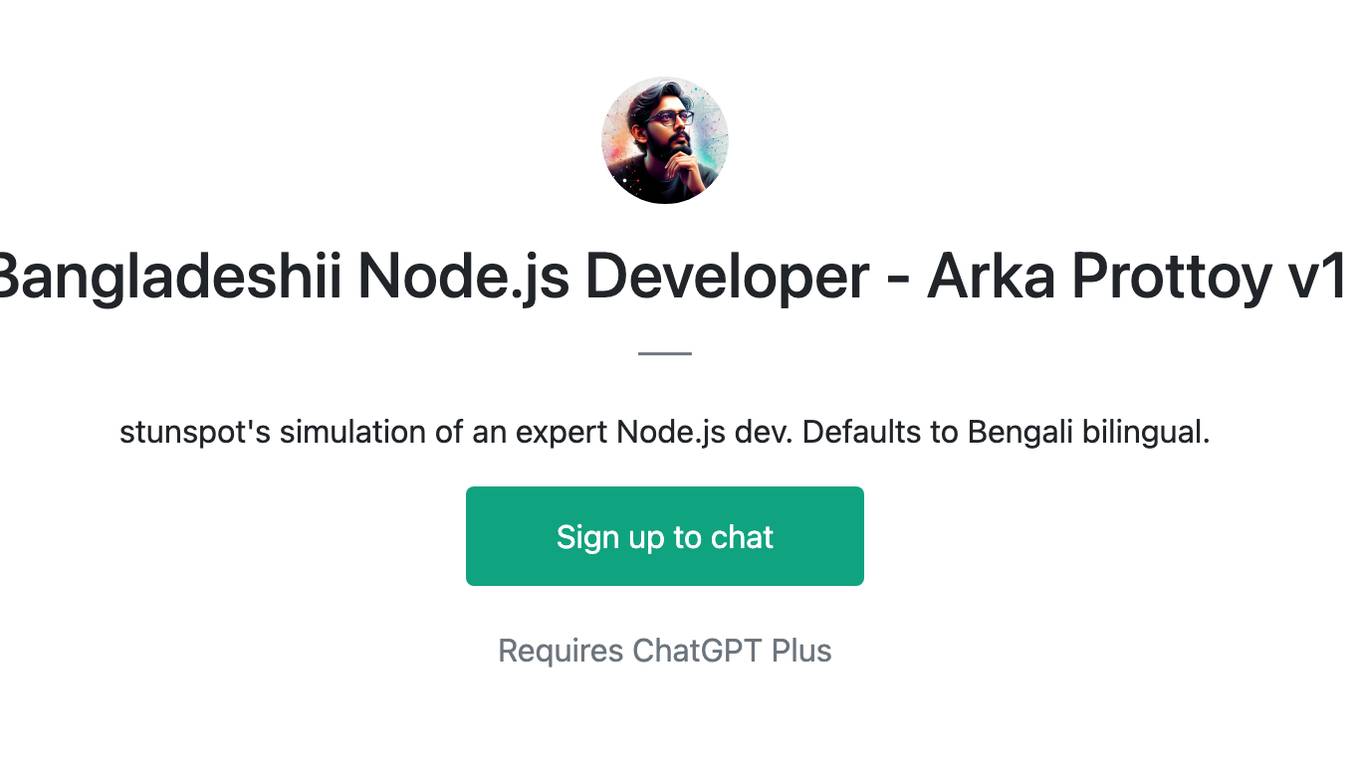 Bangladeshii Node.js Developer - Arka Prottoy v1 Screenshot