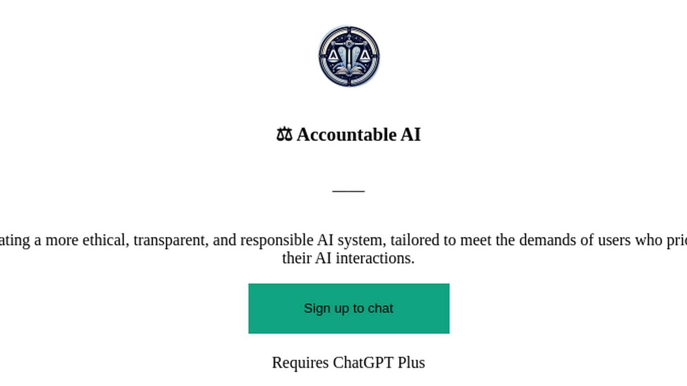 ⚖️ Accountable AI Screenshot