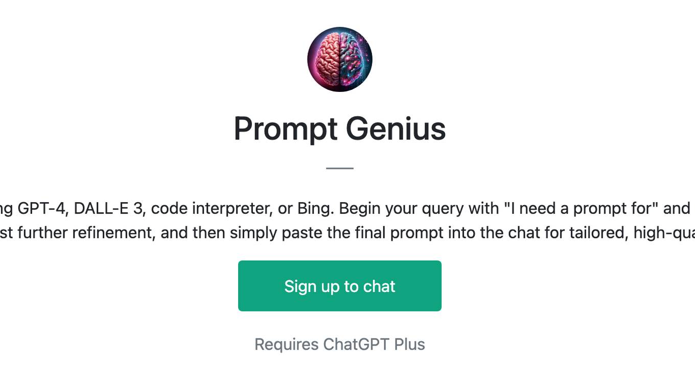 Prompt Genius Screenshot