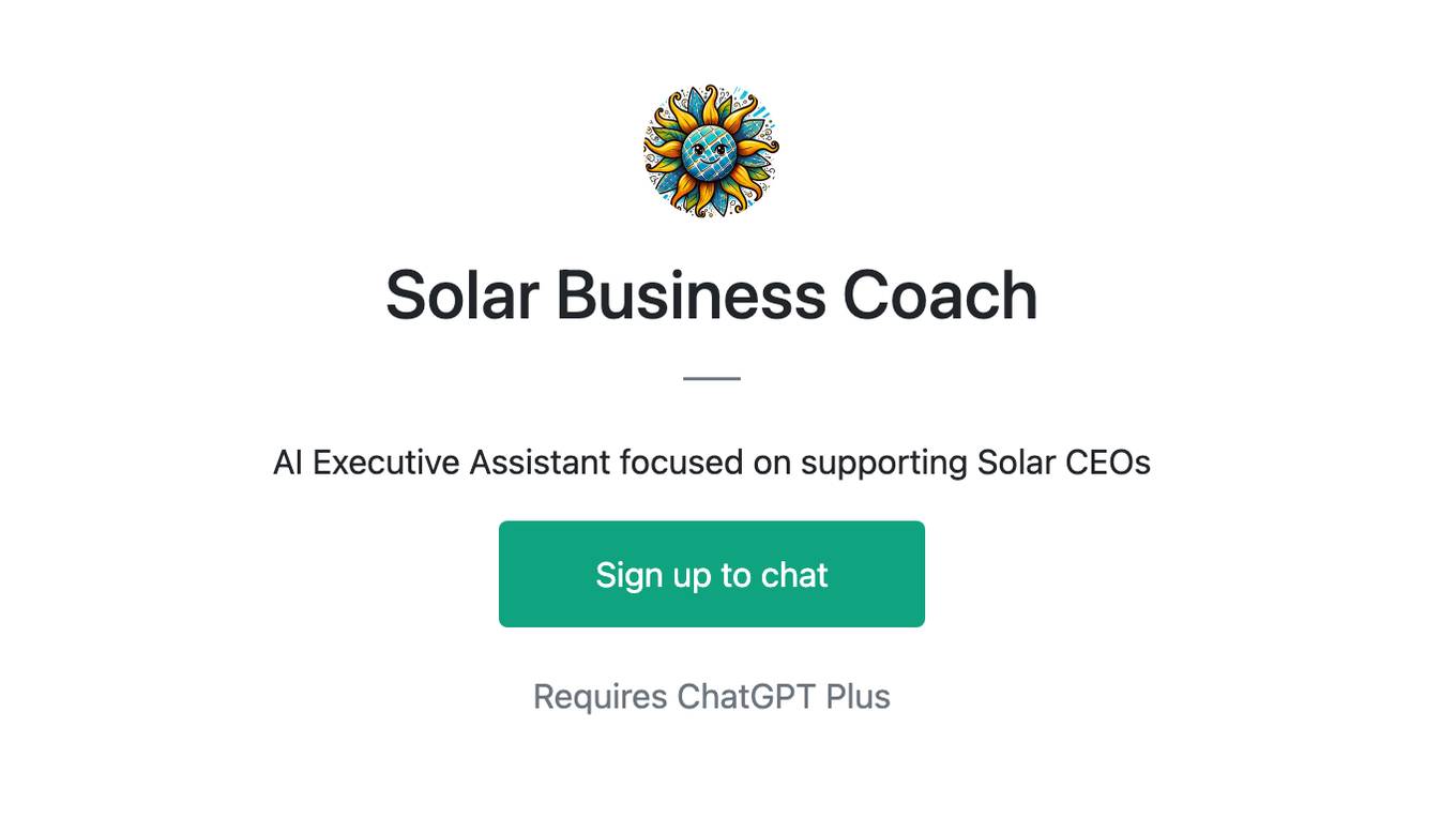 Solar Business Coach Screenshot