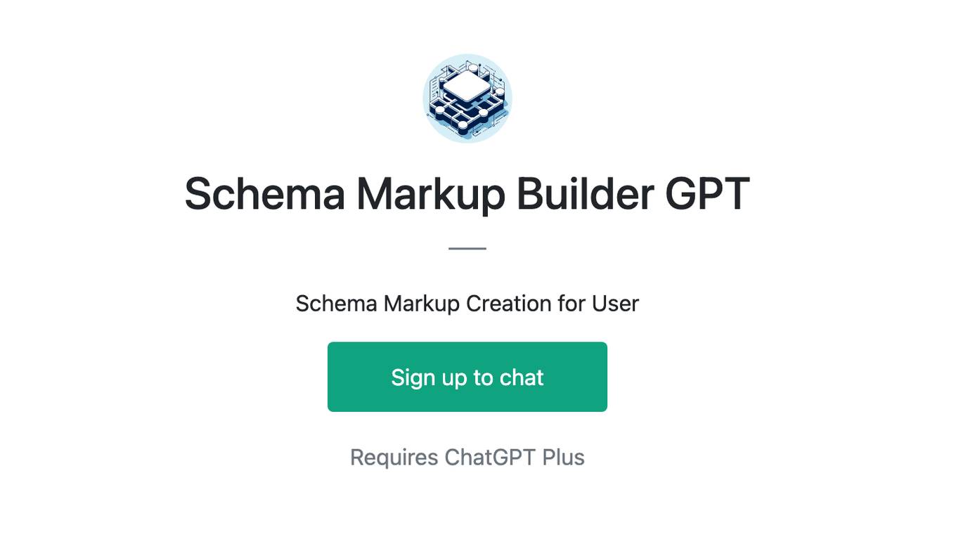 Schema Markup Builder GPT Screenshot