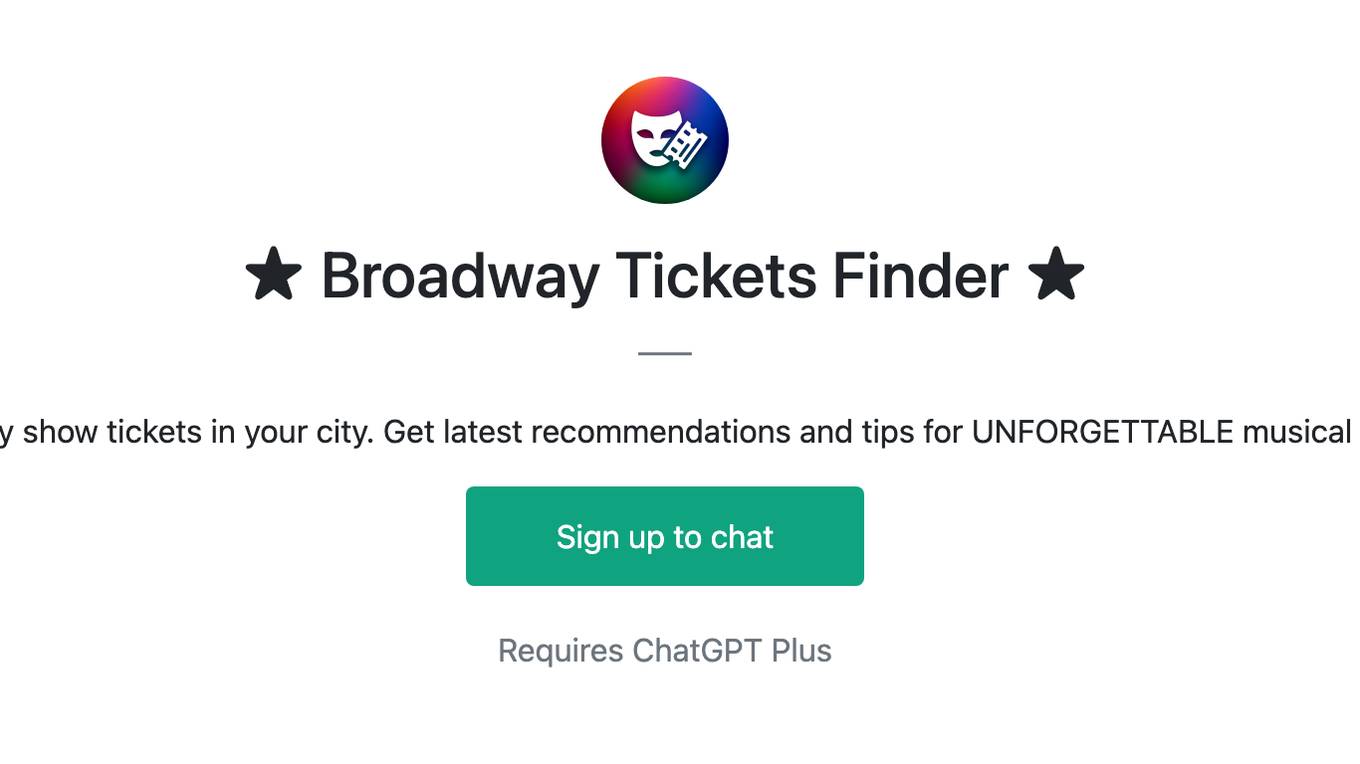 ★ Broadway Tickets Finder ★ Screenshot