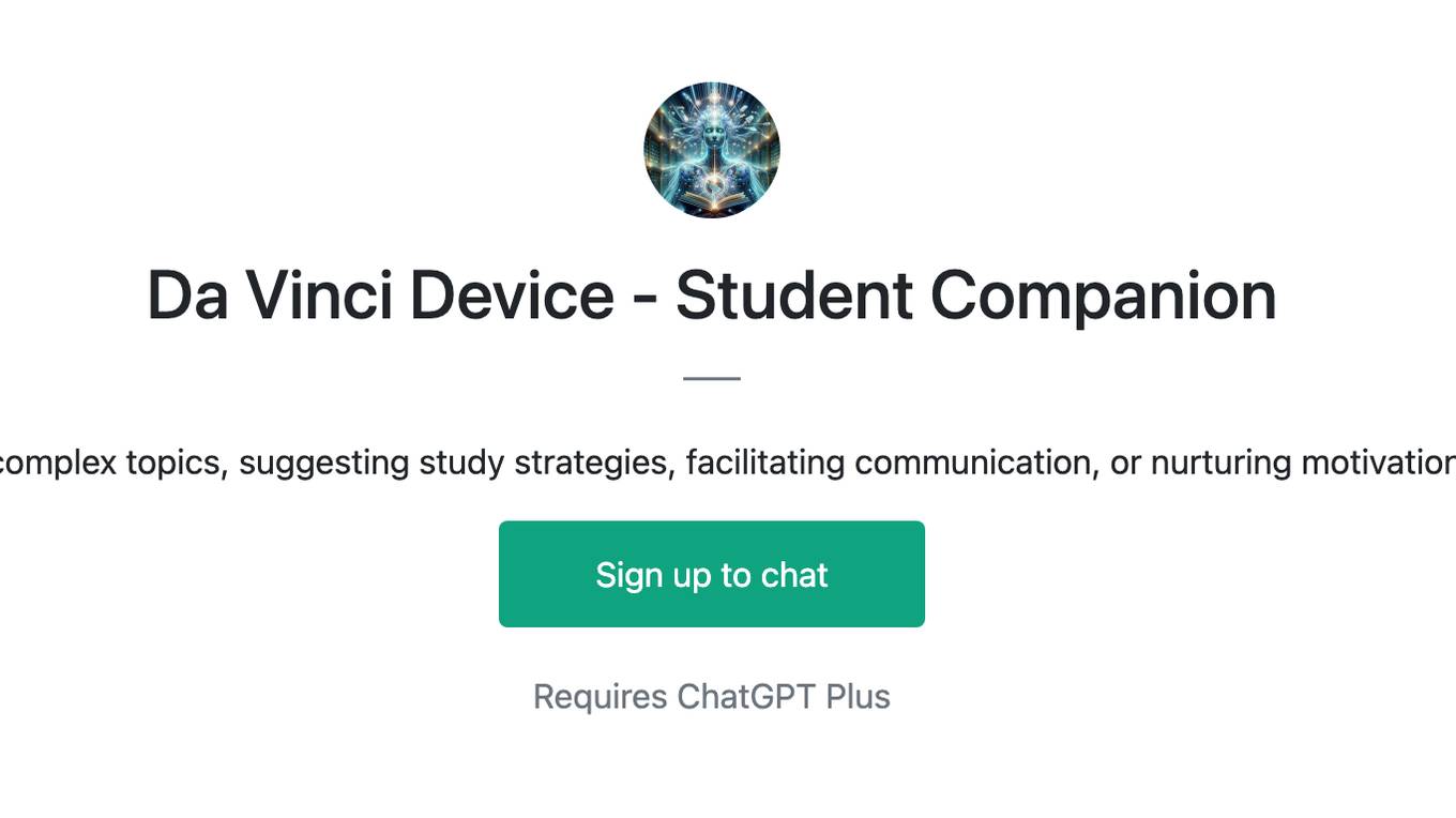 Da Vinci Device - Student Companion Screenshot