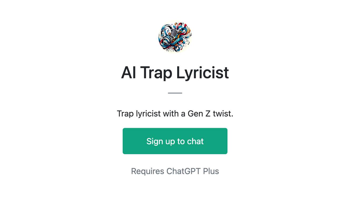 AI Trap Lyricist Screenshot