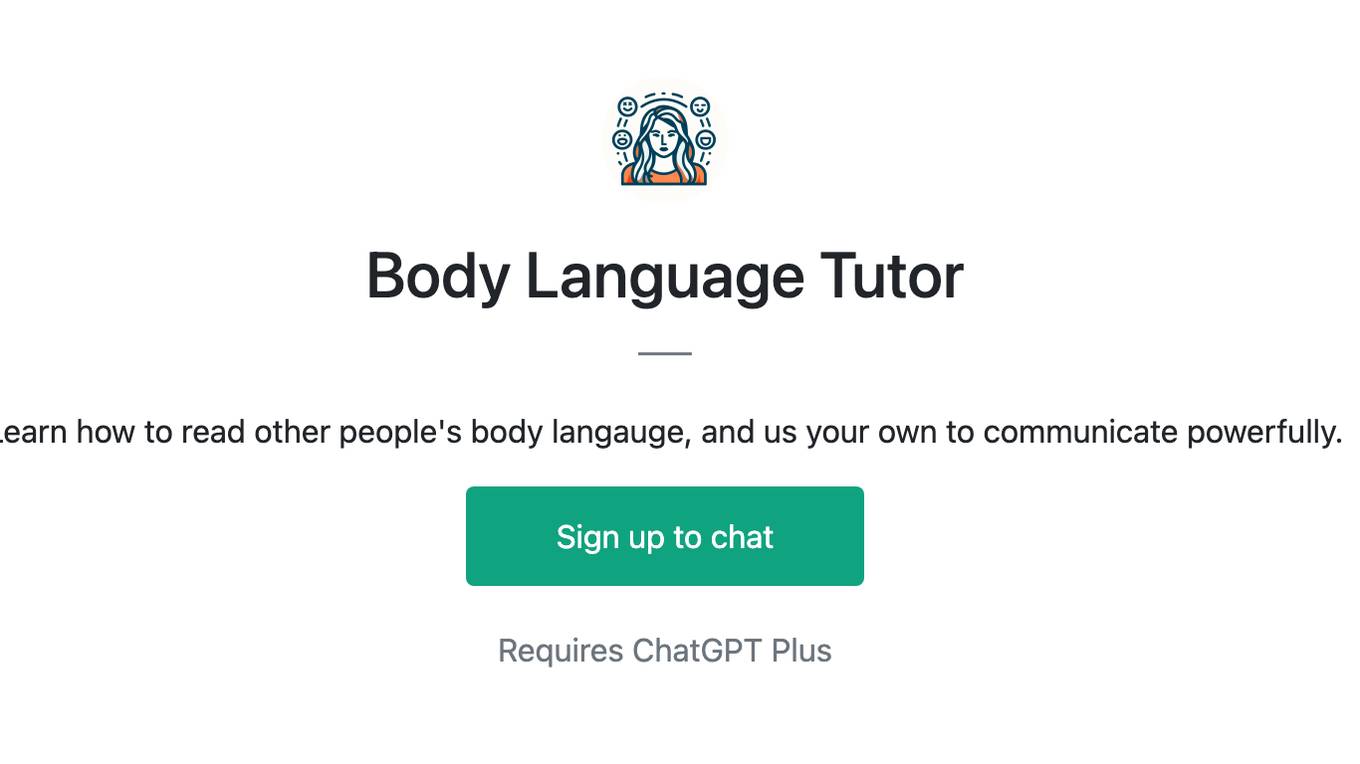 Body Language Tutor Screenshot