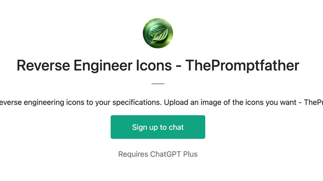 Reverse Engineer Icons - ThePromptfather Screenshot