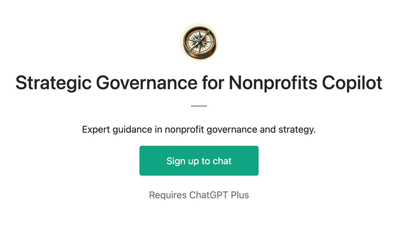 Strategic Governance for Nonprofits Copilot Screenshot