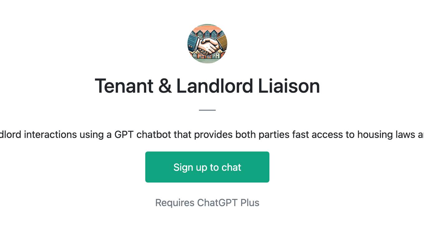 Tenant & Landlord Liaison Screenshot