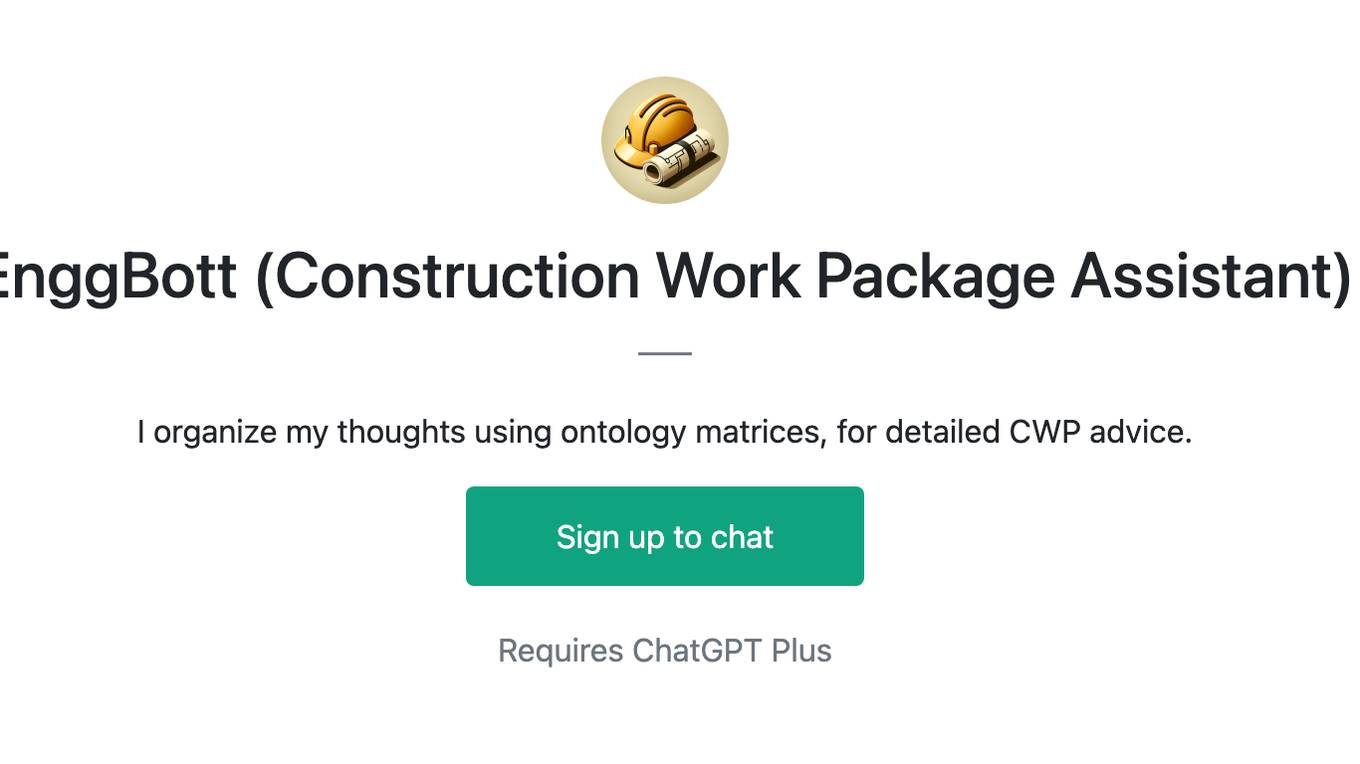 EnggBott (Construction Work Package Assistant) Screenshot