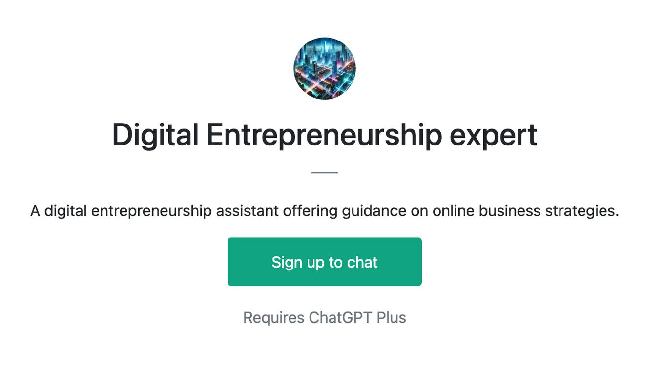 Digital Entrepreneurship expert Screenshot