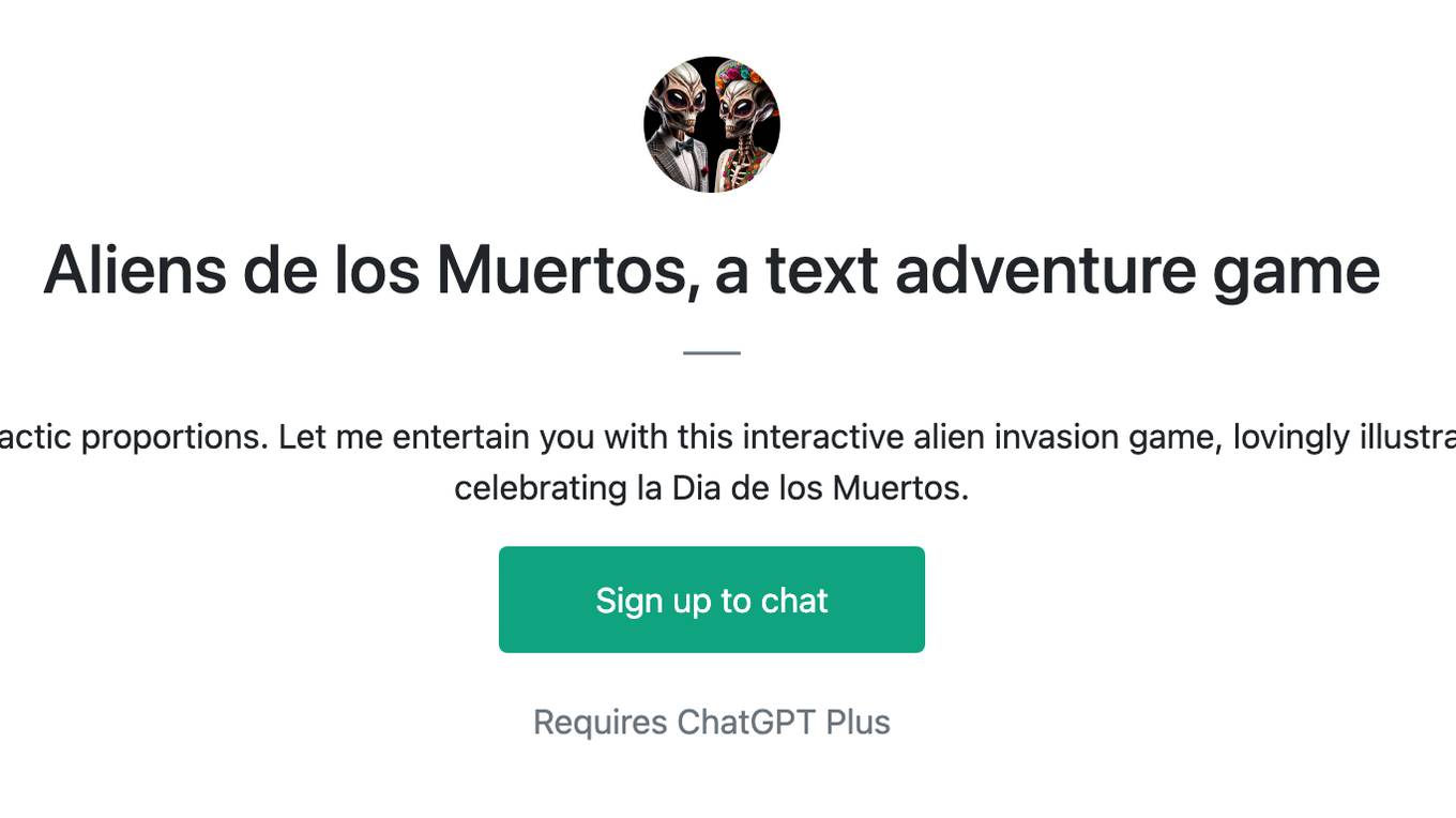 Aliens de los Muertos, a text adventure game Screenshot