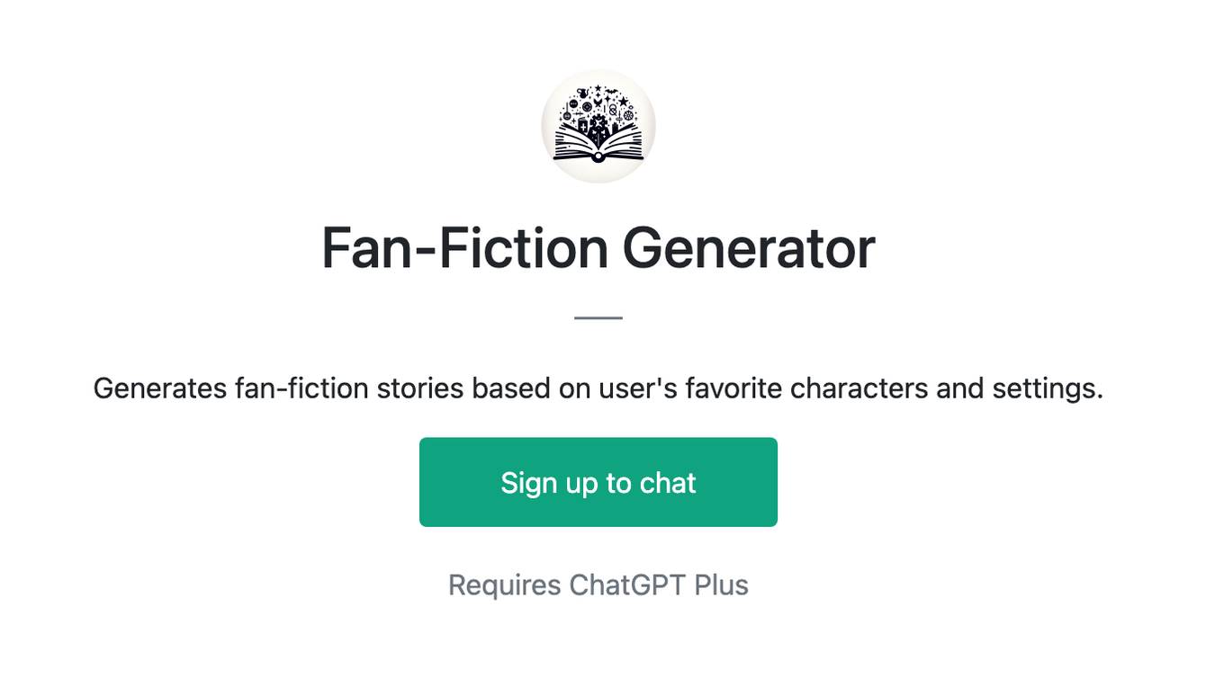 Fan-Fiction Generator Screenshot