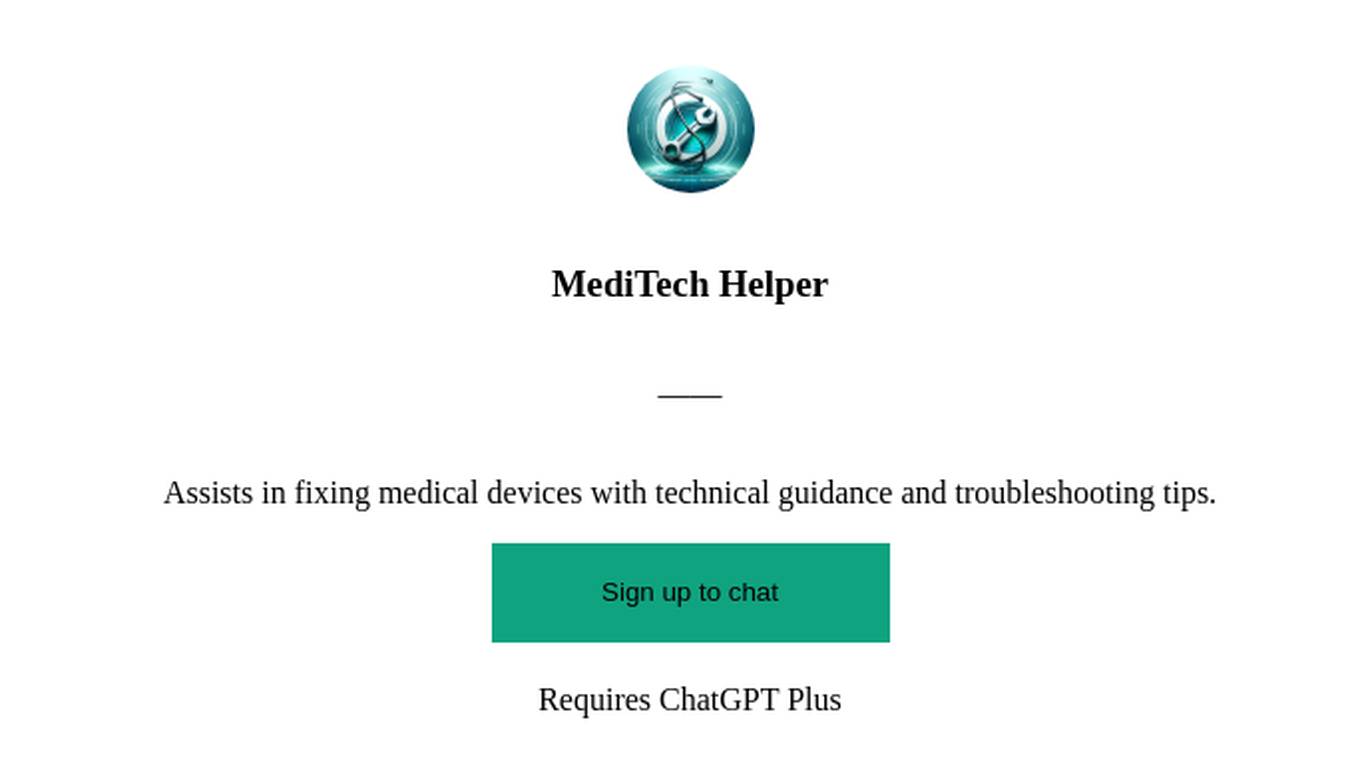 MediTech Helper Screenshot