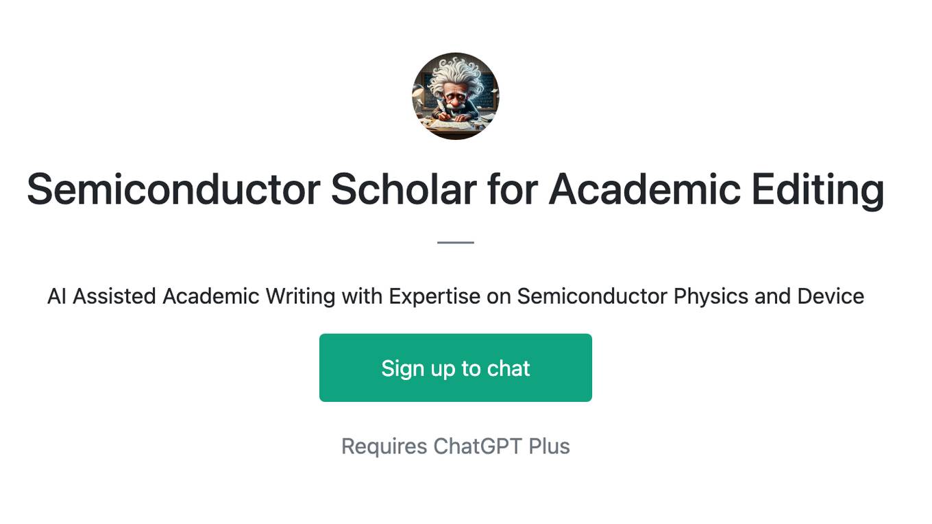 Semiconductor Scholar for Academic Editing Screenshot