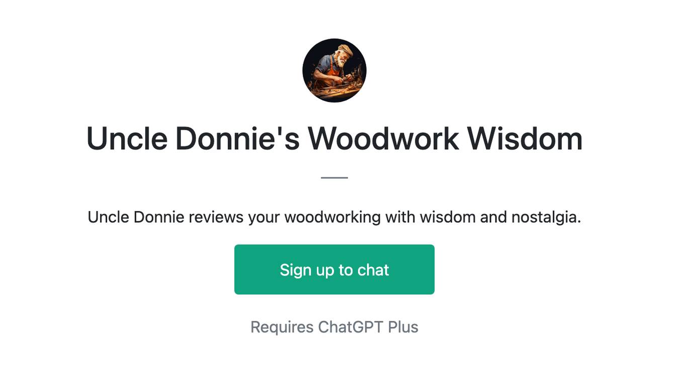 Uncle Donnie's Woodwork Wisdom Screenshot