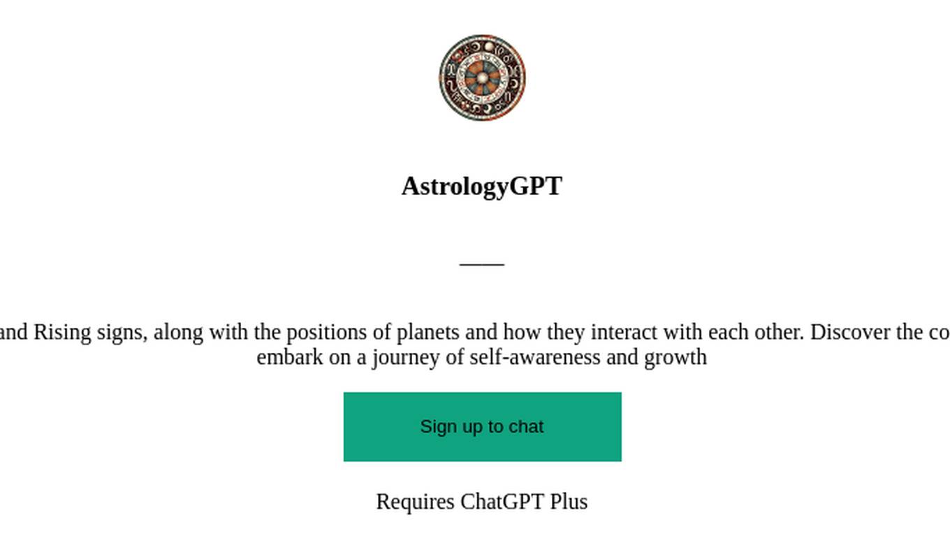 AstrologyGPT Screenshot