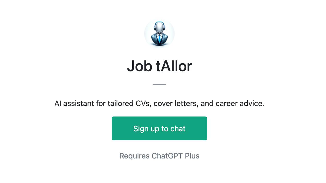 Job tAIlor Screenshot