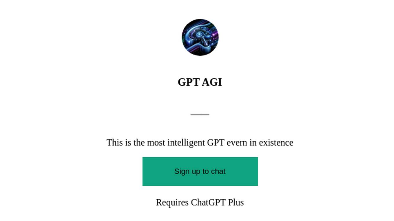 GPT AGI Screenshot