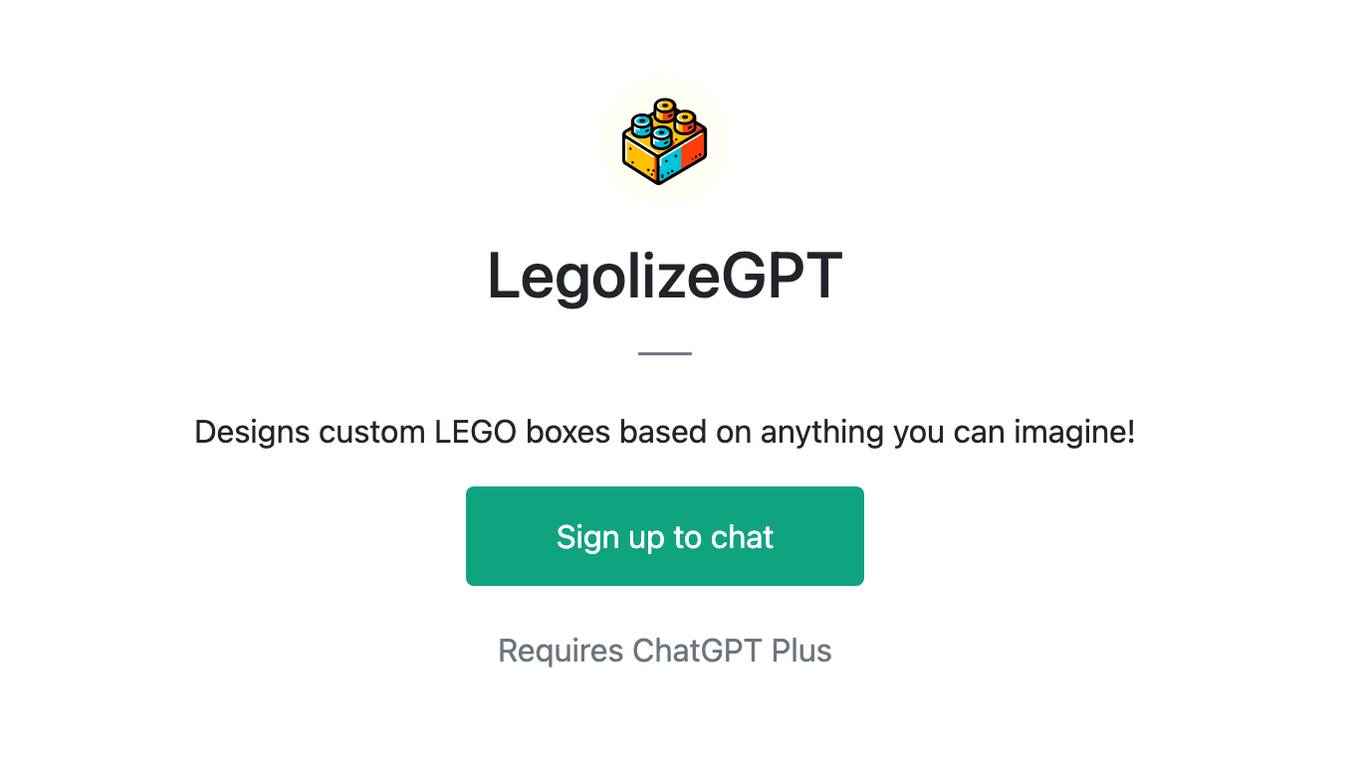 LegolizeGPT Screenshot